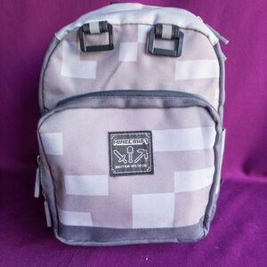 Minecraft Kids Backpack Gray Pixel JINX Small School Bag Gamer